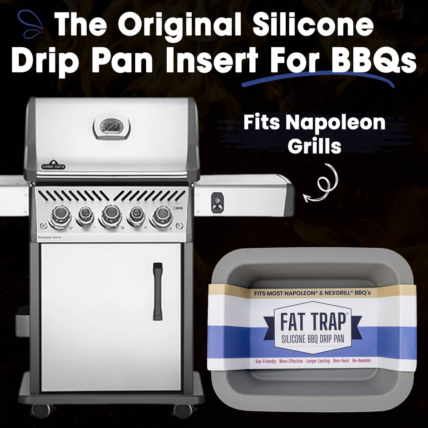 Fat Trap BBQ Drip Pan Liner- Napoleon, Nexgrill and NXR BBQ's